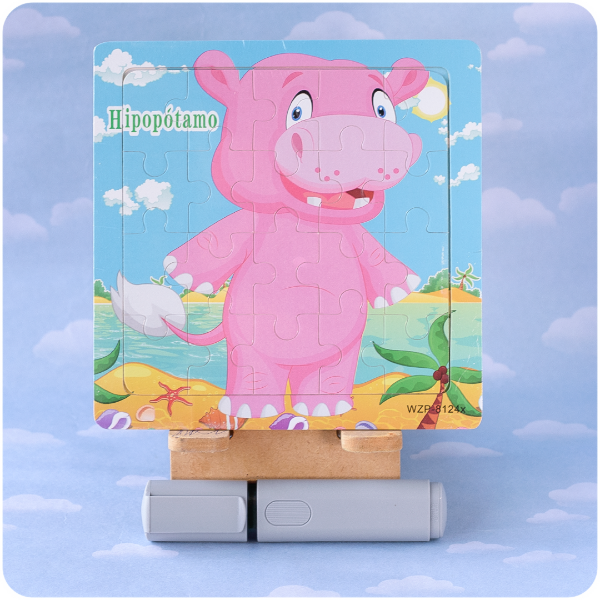 Producto - Rompecabeza de Madera 20 Piezas -Hipopótamo
