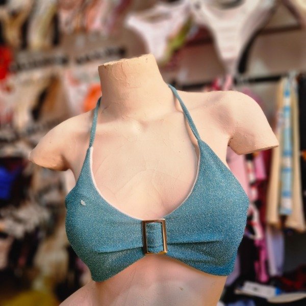 Producto - Top hebilla celeste - talle único