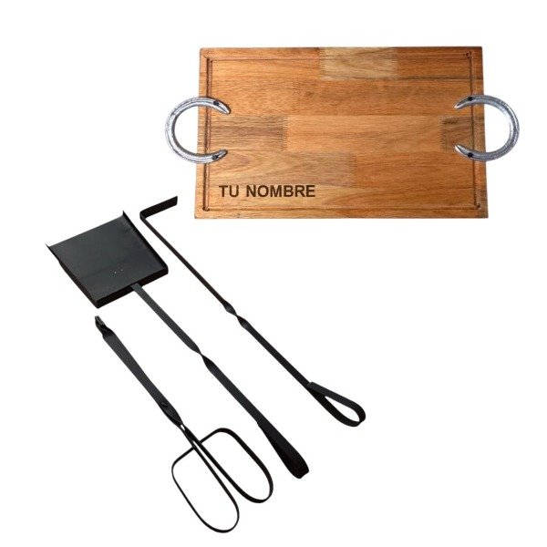 Producto - Palas x3 Premium + Tabla Eucalipto Personalizada