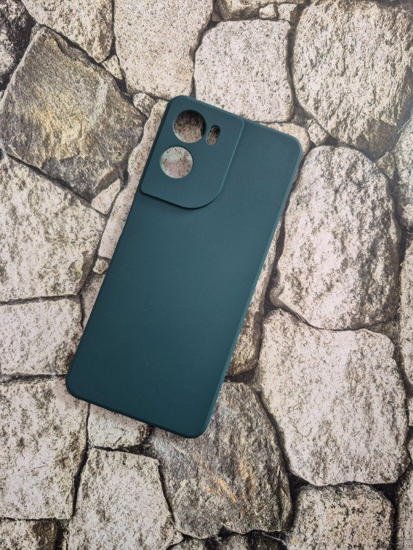 Producto - Funda silicone soft con felpa Moto G06 verde oscuro