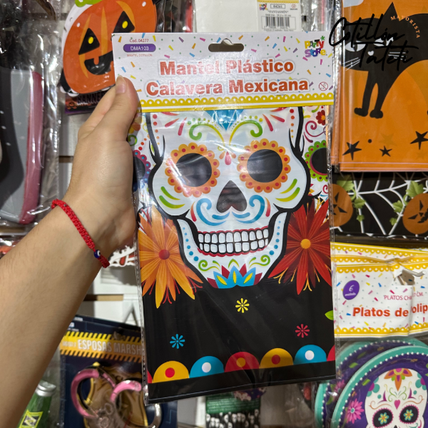 Producto - MANTEL CALAVERA MEXICANA - 132x182cm