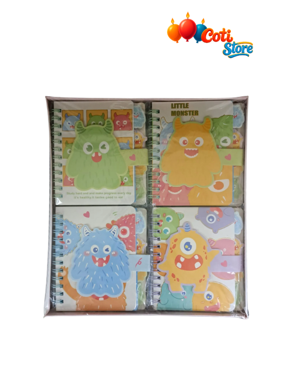Producto - Agendita monstruos con velcro 10x11.2 cm