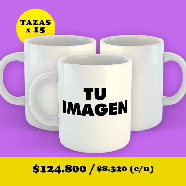 Producto - Taza Cerámica x 15 Unidades
