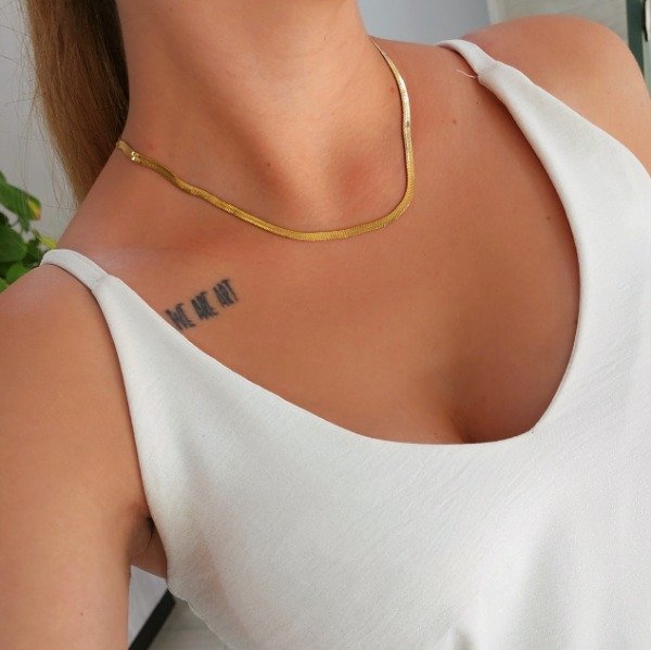 Producto - Cadena chata dorada