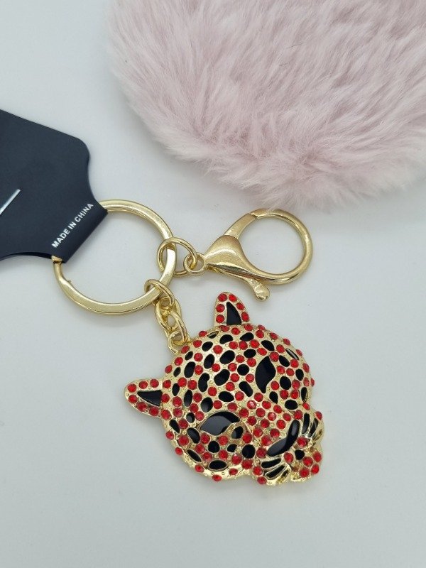 Producto - Llavero dije tigre strass dor/plat nro 1269