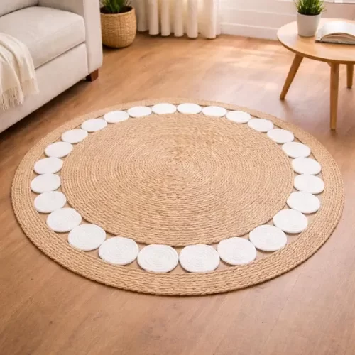 Producto - Alfombra Circulo White 1 Metro