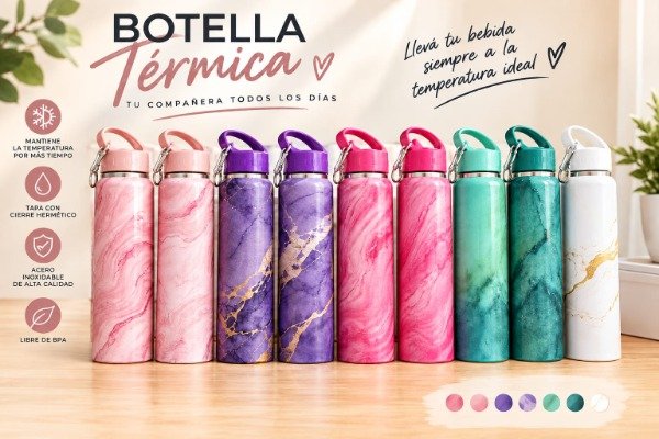 Producto - Botellas térmicas marmoladas 750ml
