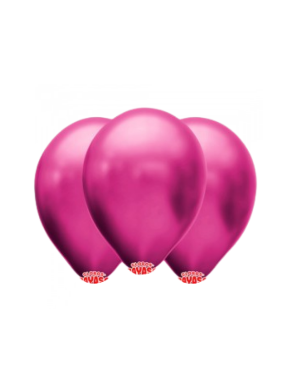 Producto - Globby 12" Perlado Metalizado Rosa Chicle x25 Unidades