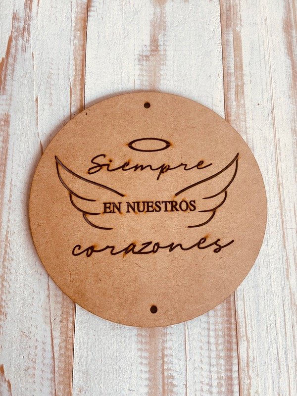 Producto - Círculo frase siempre en nuestros corazones