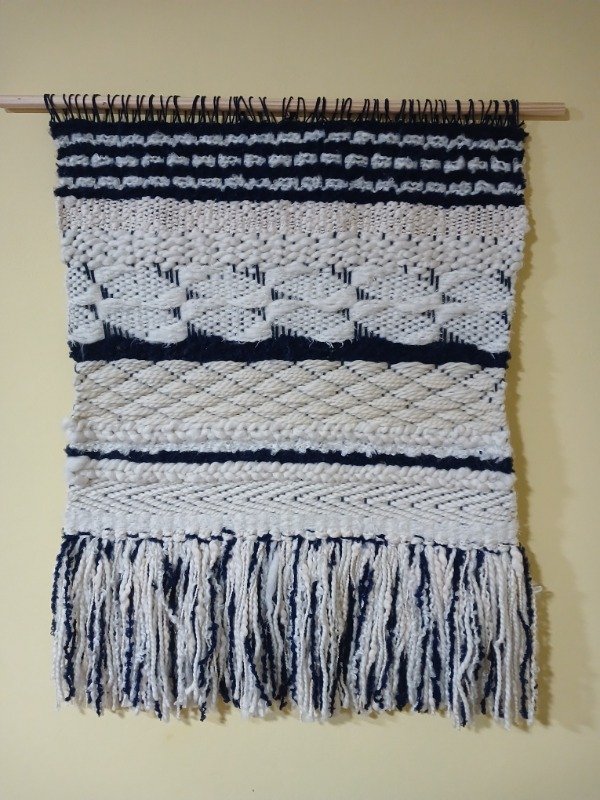 Producto - Tapiz de Pared- Azul y Blanco