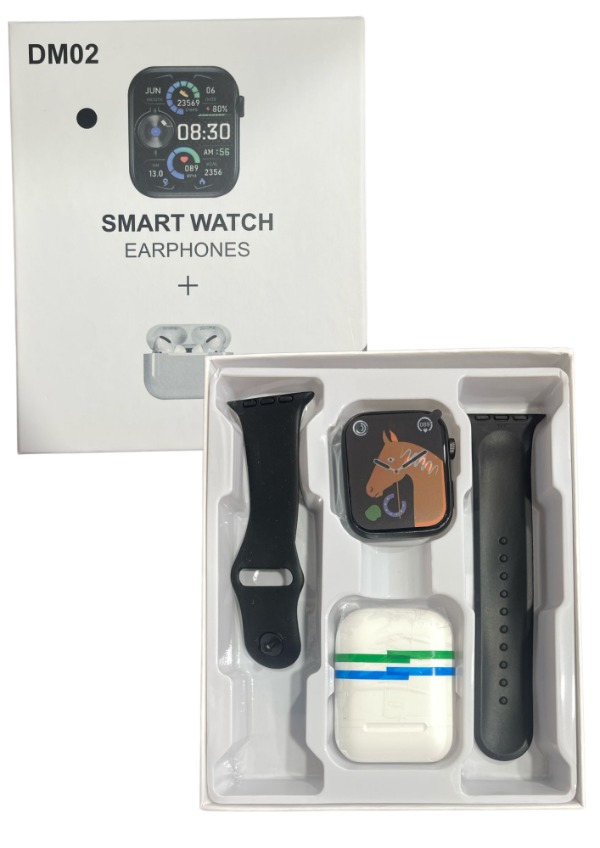 Producto - RELOJ SMARTWATCH + AURICULARES DM02