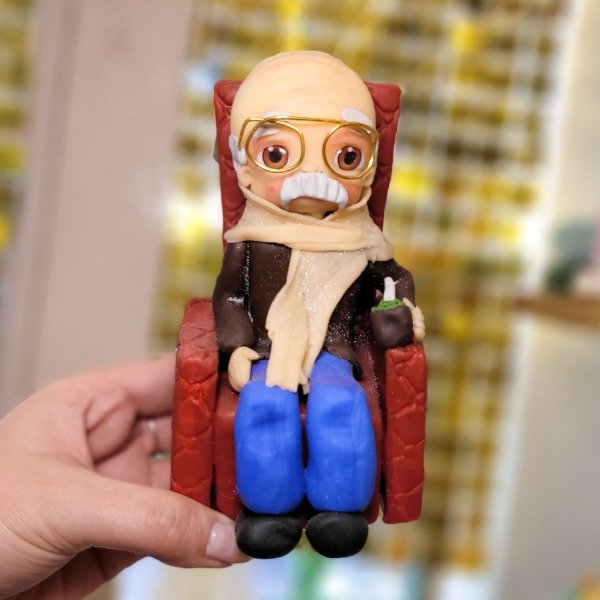 Producto - Decoración para torta en porcelana ABUELO