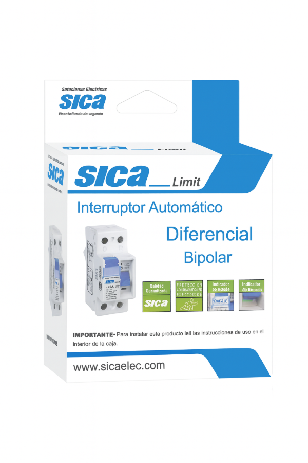 Producto - Disyuntor Diferencial Sica 2 Polos 25Amp y 40Amp Seguridad Eléctrica