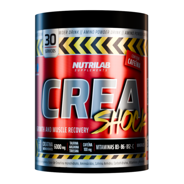 Producto - Nutrilab Crea Shock Creatina 30 Serv Taurina Arginina Beta Alanina