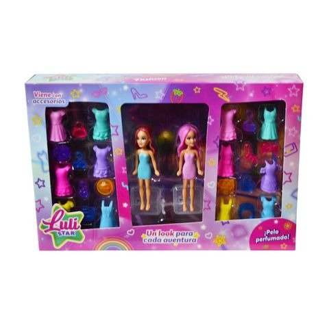 Producto - MUÑECA MINI LULISTAR X2 CON ACCESORIOS 26 PIEZAS