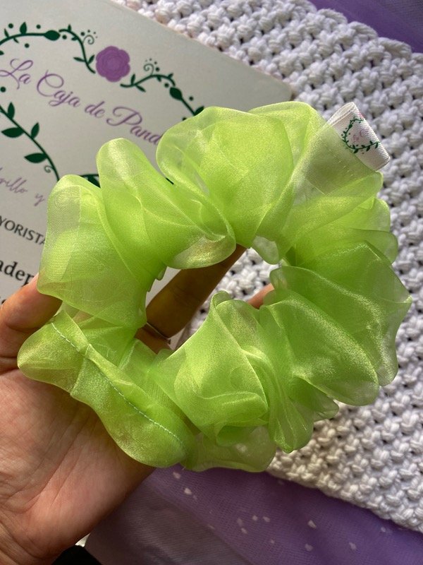Producto - Maxiscrunchies verde organza