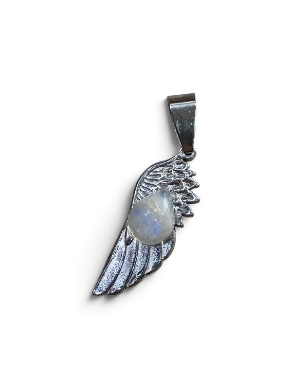 Producto - Dije Ala Tallada con Cristal y Baño de Plata - 0