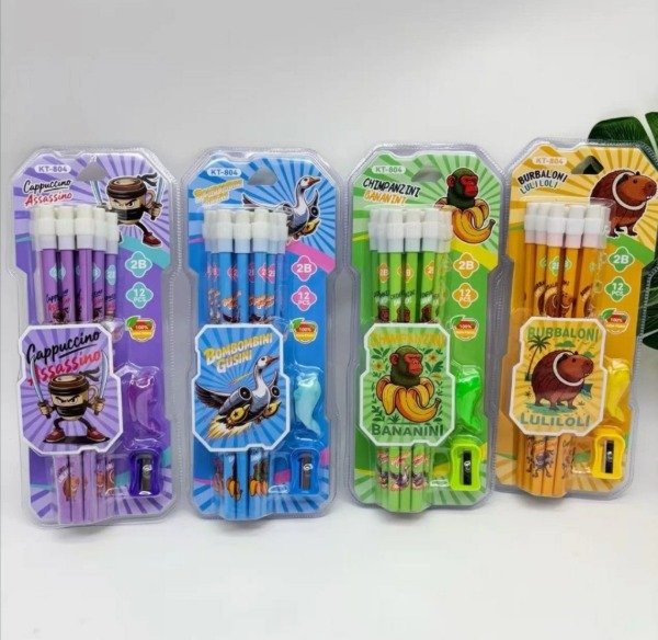 Producto - Lápices C/Goma x12pcs BrainRot