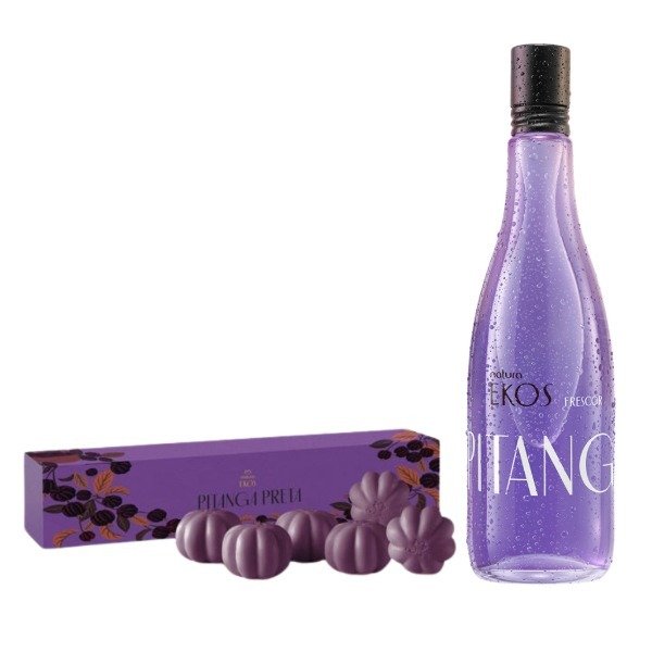 Producto - KIT EKOS Pitanga Preta Set 5 Jabones y Frescor 150ml Natura