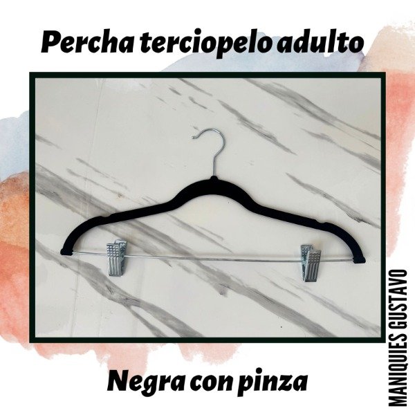 Producto - Percha terciopelo adulto con pinza