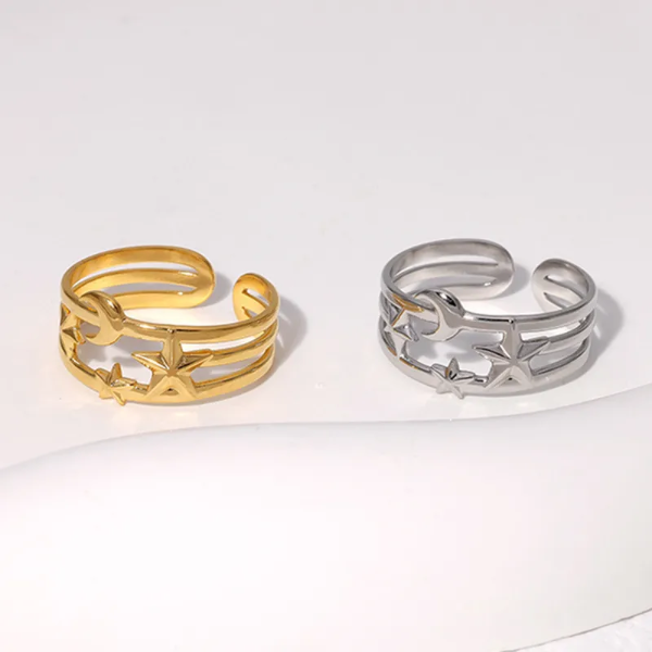 Producto - Anillo Noche Regulable plateado - 2