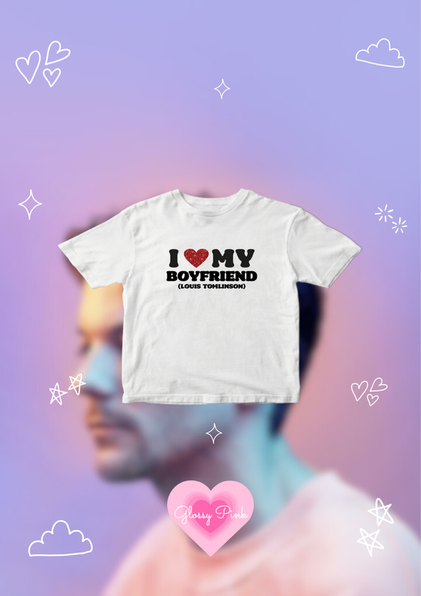 Baby tee I love my boyfriend lou algodón