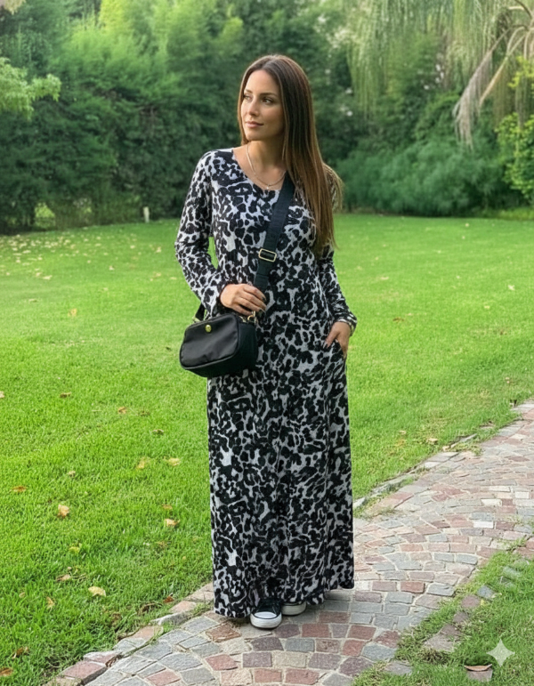 Producto - VESTIDO LARGO ANIMAL PRINT