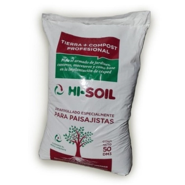Producto - Tierra mejorada + Compost 50lts "HiSoil"