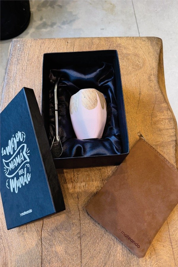 Producto - BOX MAMÁ 3x1  - MATE RANCHERO ROSA + BOMBILLA + YERBERA - 0