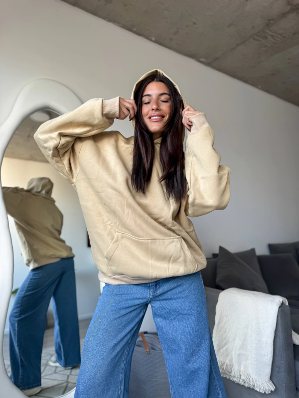 Producto - BUZO HOODIE BEIGE / PRE-SAVE
