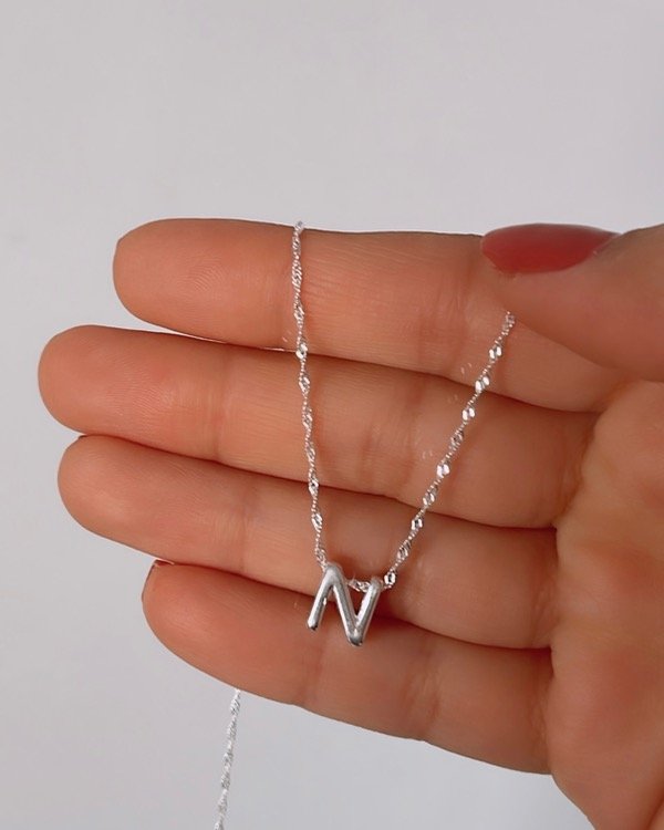 Producto - Cadena singapur con dije inicial N