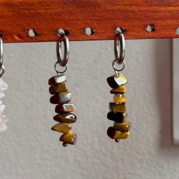 Producto - AROS CIELO OJO DE TIGRE SILVER