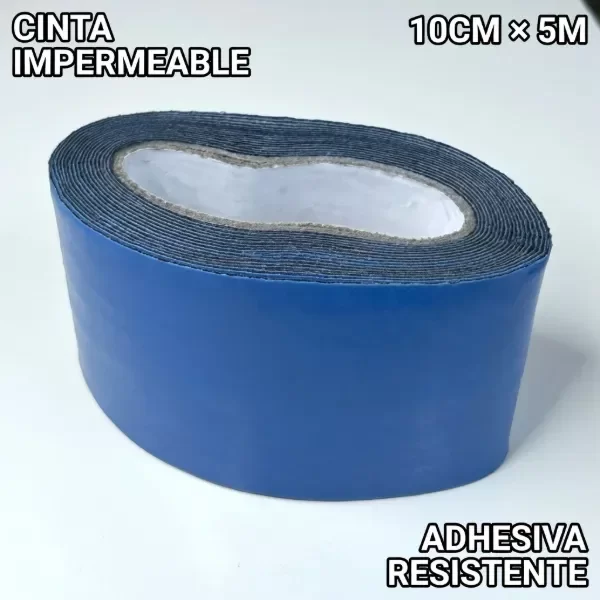 Producto - Cinta Adhesiva Impermeable 10cm X 5m Azul - 1