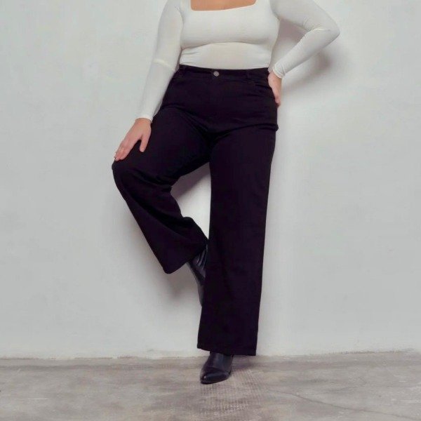 Producto - Jean wide leg rigido negro 6829 - 1