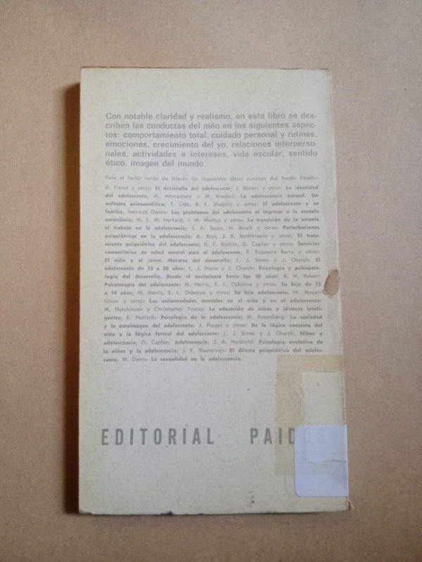 Producto - El niño de 13 y 14 años - Arnold Gesell - Paidós 1967 - 1