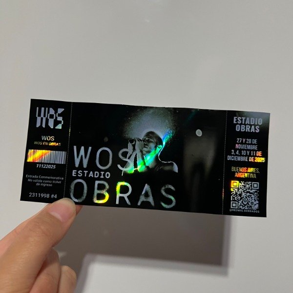 Producto - Entradas de recuerdo 14x6 HOLOGRAFICAS - WOS en Obras