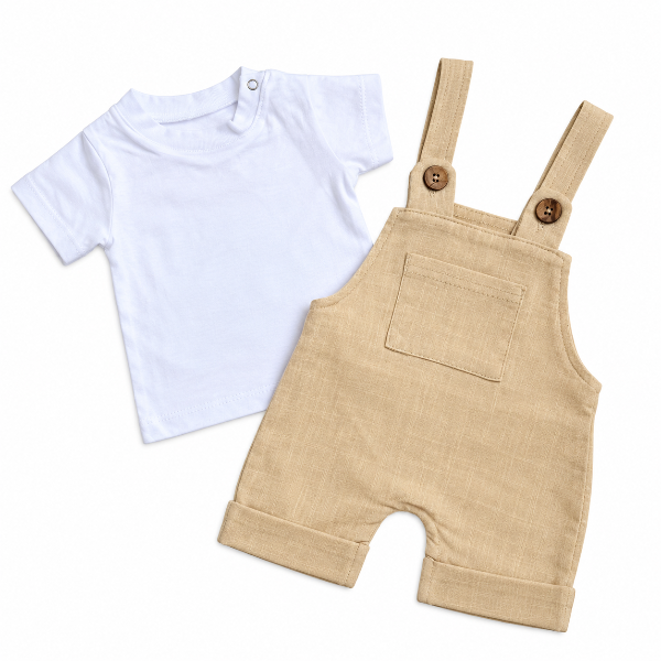 Producto - Jardinero de lino con remera - 2