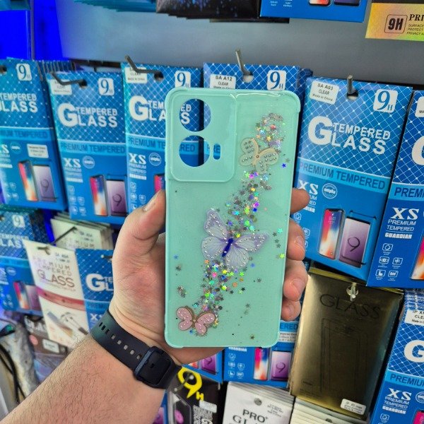 Producto - Mariposa Verde Agua - Motorola G04/G04s/G24 Power/E14