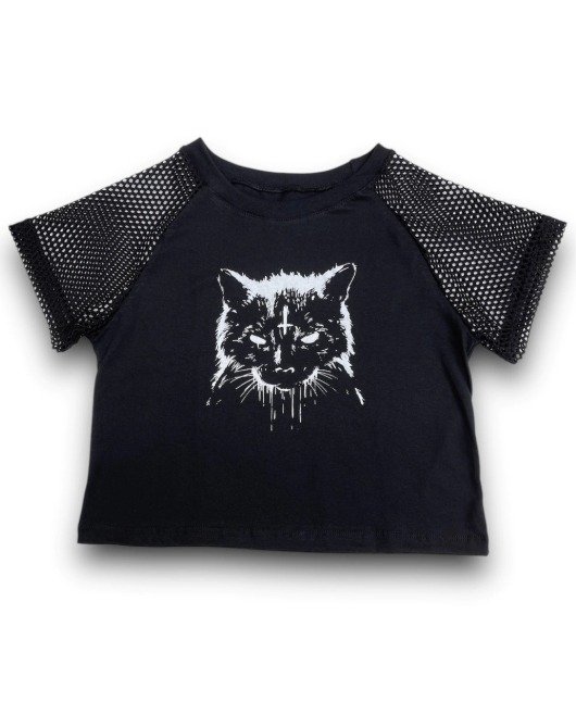 Producto - top mangas red gato satanico