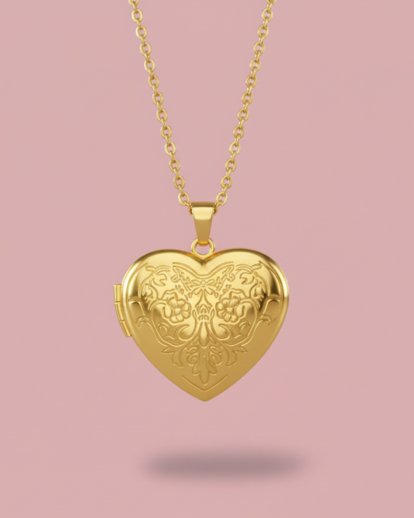 Producto - Relicario dorado con fotos