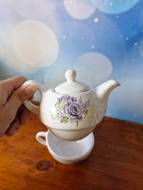 Producto - Tea for one flores lilas