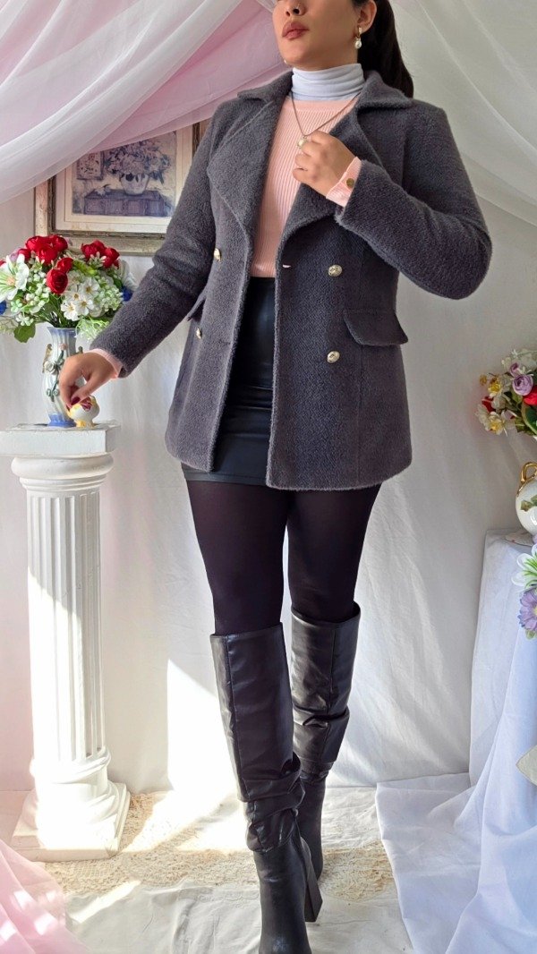Producto - Tapado/Blazer Dana Gris! IMPORTADO NUEVO - 5