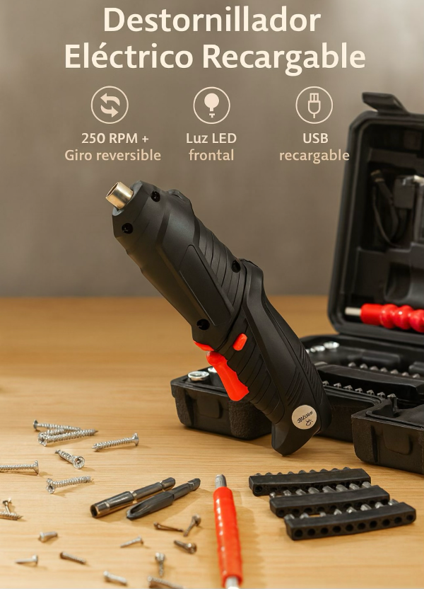 Producto - DESTORNILLADOR INALÁMBRICO 47pcs