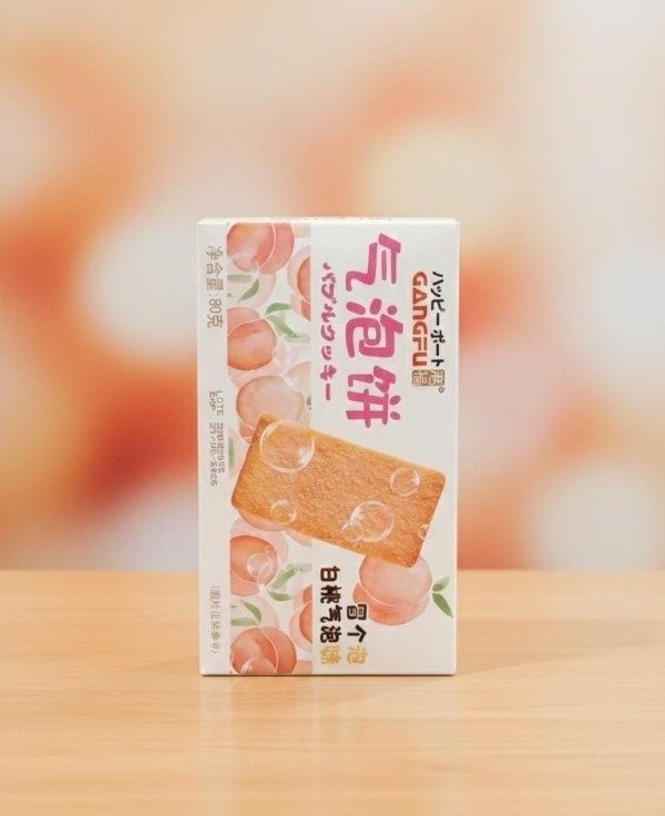 Producto - Galletita Gangfu sabor Durazno 80gr