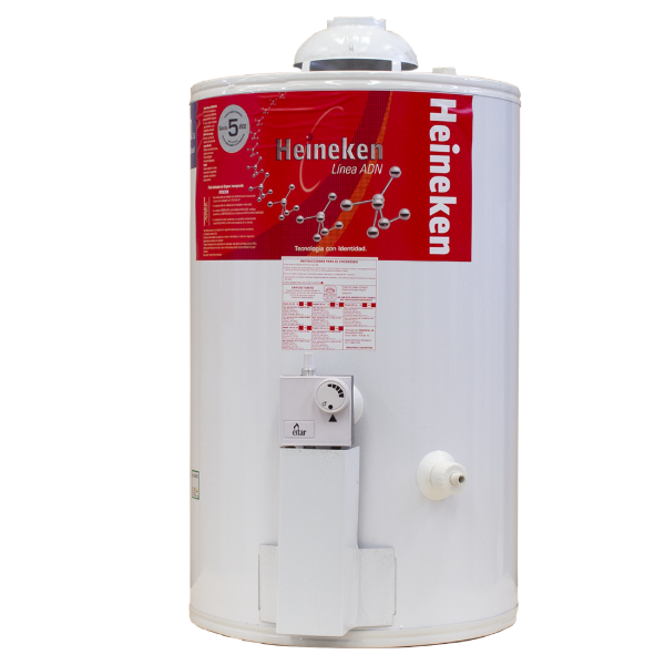Producto - Termotanque a gas HEINEKEN 50 lts carga superior 5 años gtia