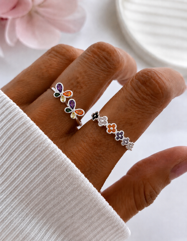 Producto - SET 2 ANILLOS CON CUBICS 3543
