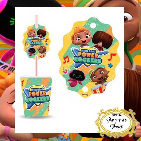 Producto - Sorbetes decorados Mini Beaat Power Rockers (6 u.)