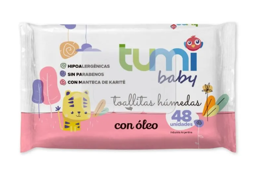 Producto - TUMI BABY Toallitas húmedas con OLEO x48 (CAJA x24)