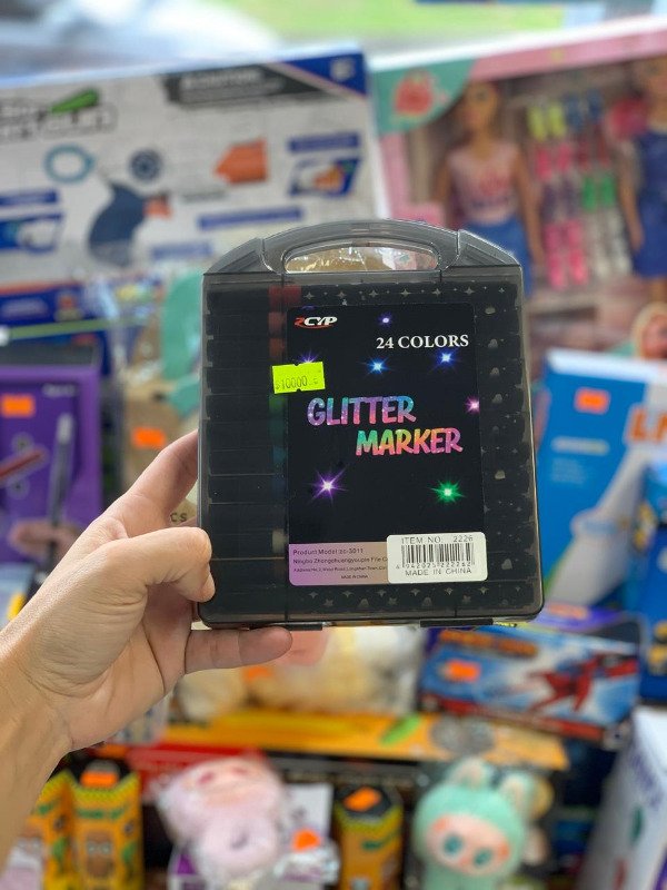 Producto - MARCADORES CON GLITTER VALIJA X24