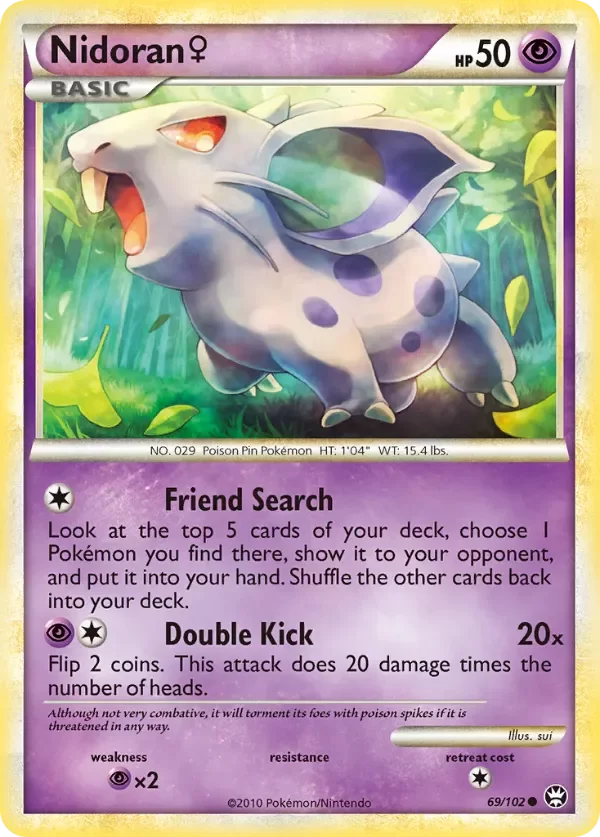 Producto - Nidoran 69/102 HeartGold and SoulSilver: Triumphant